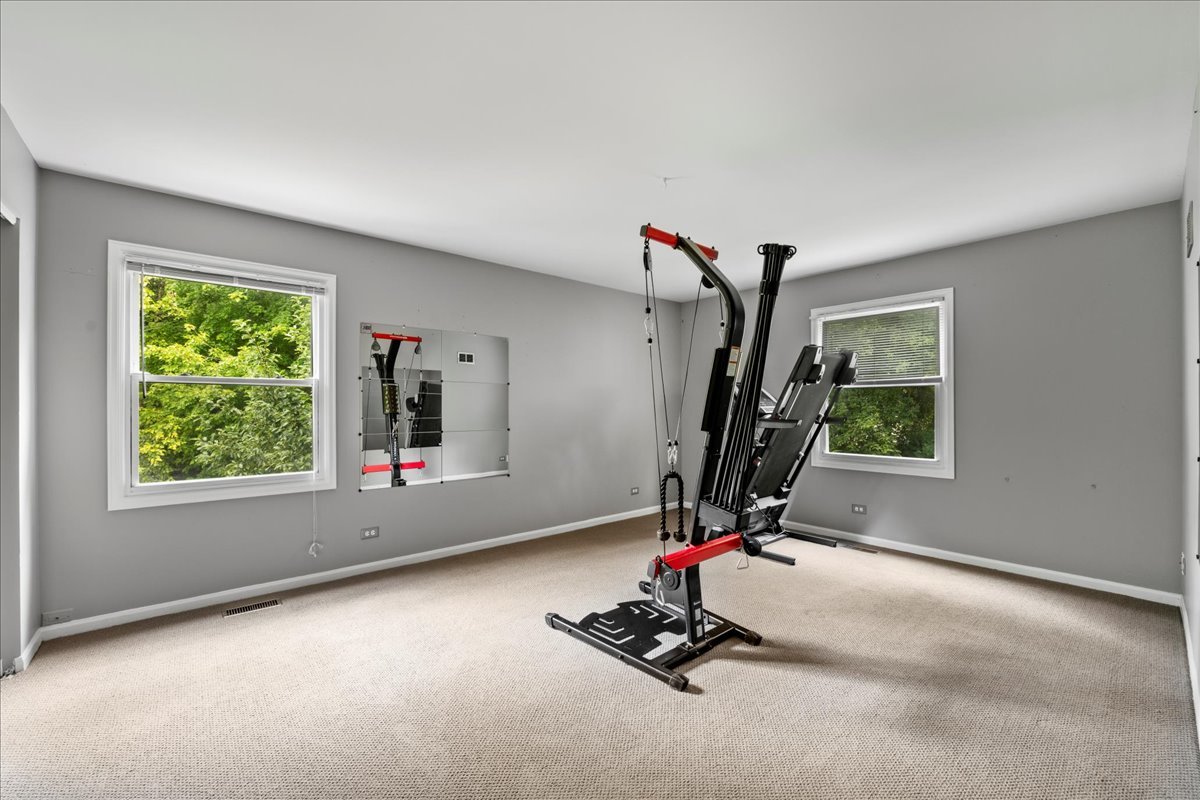 1554 Deer Run Road Gurnee, IL 60031 - Photo 17 of 24 a room with gym equipment and windows
