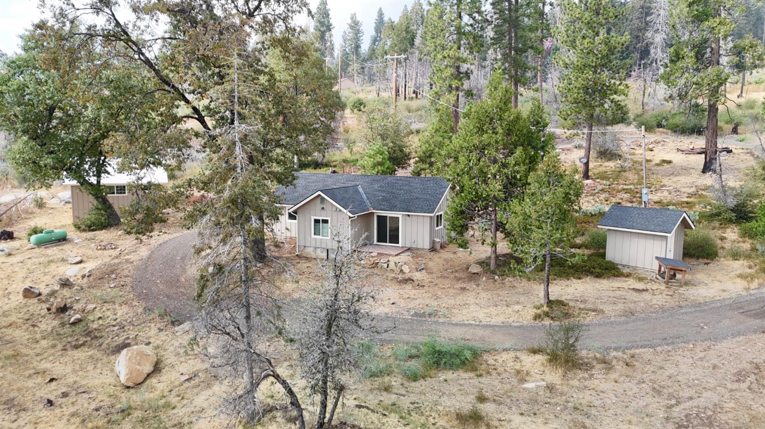 38295 Cressman Road Shaver Lake, CA 93664 - Photo 9 of 31 a view of a house with a yard