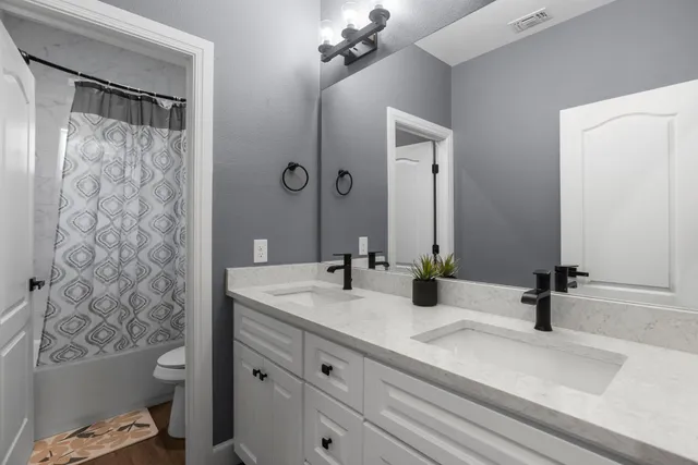 a workspace with furniture