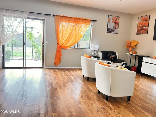 a view of balcony with patio