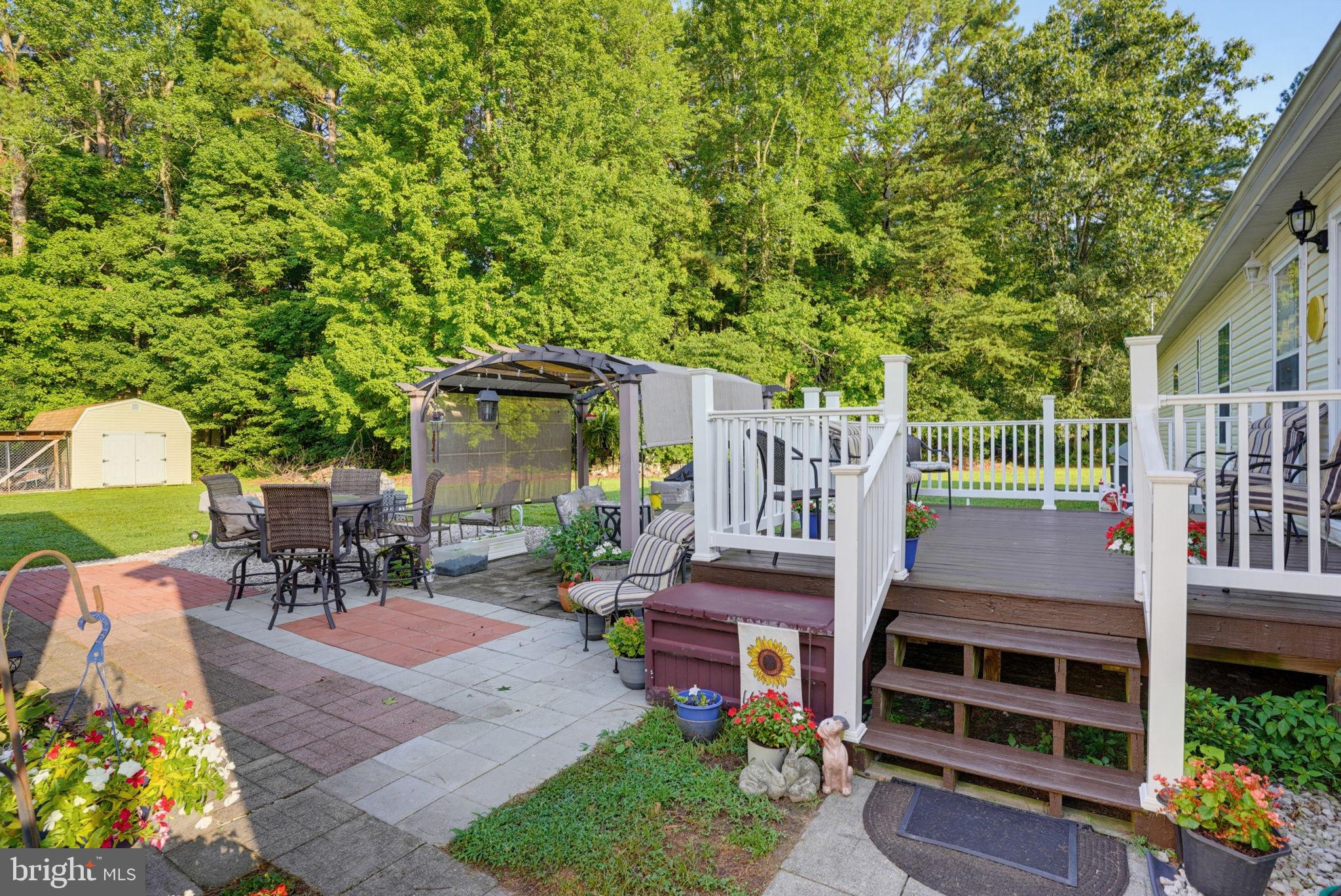 2407 Hunting Quarter Road Houston, DE 19954 - Photo 34 of 42 Outdoor area with freshly painted deck & pergola