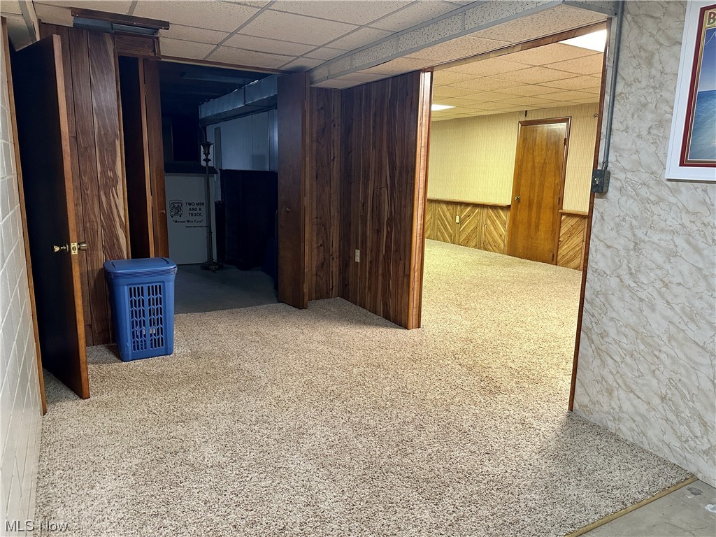 860 McAllister Road Akron, OH 44312 - Photo 22 of 28 view from laundry towards bathroom, workshop and finished area
