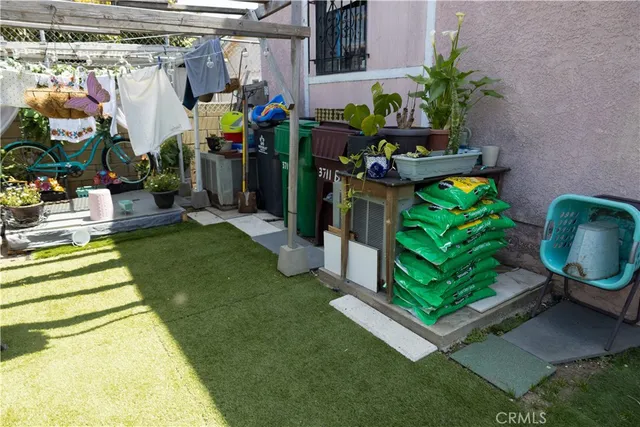 a view of an chairs and tables in the patio