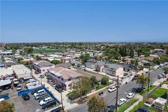 an aerial view of multiple house