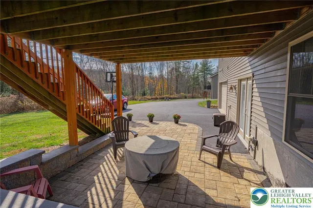 a view of backyard with green space