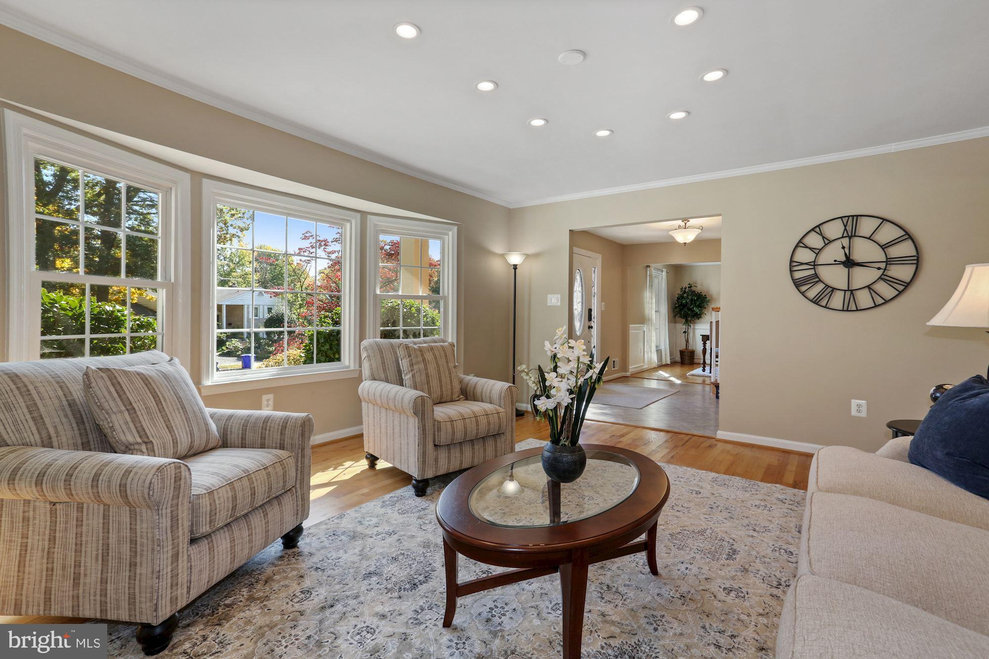 6012 Commack Court Springfield, VA 22152 - Photo 11 of 56 Living room with hardwood floors and bay window