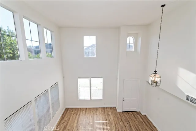 a swimming pool with outdoor seating