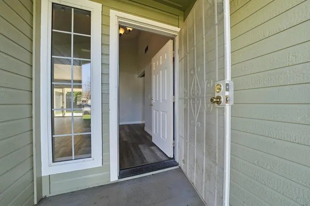 a view of front door