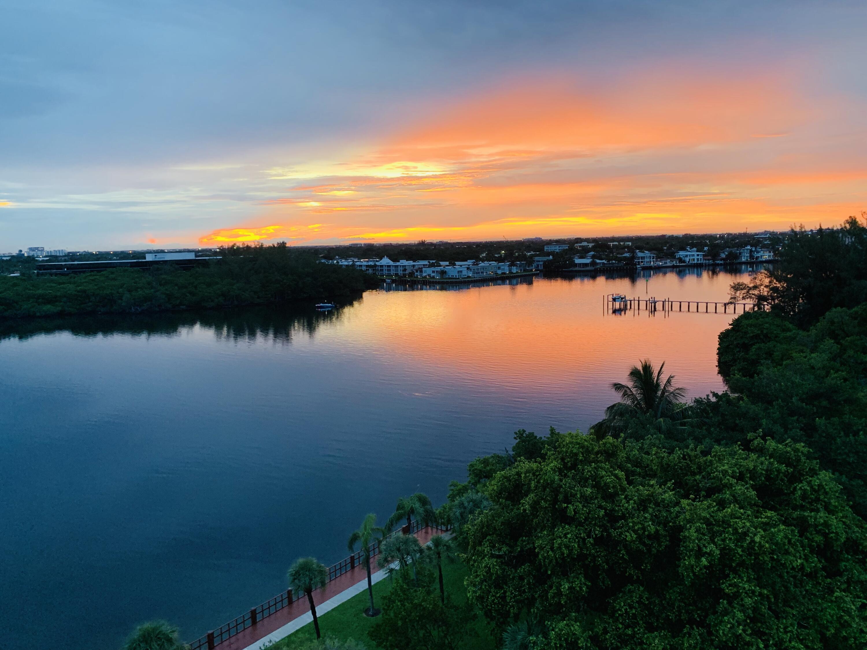 2121 North Ocean Boulevard, Unit 908W Boca Raton, FL 33431 - Photo 1 of 1 Sunset View From Balcony