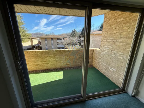 a view of a back yard from a window