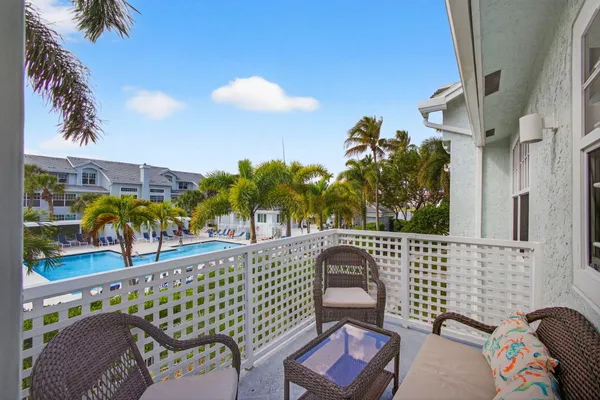 a view of balcony and patio