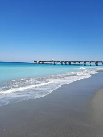 a view of an ocean and beach