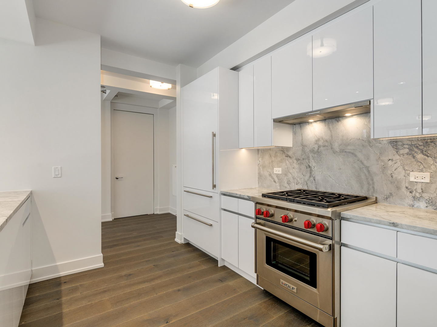 2 West Delaware Place, Unit 130304 Chicago, IL 60610 - Photo 2 of 15 a kitchen with a stove and a wooden floors