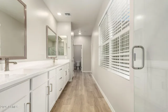 a empty closet with white paint