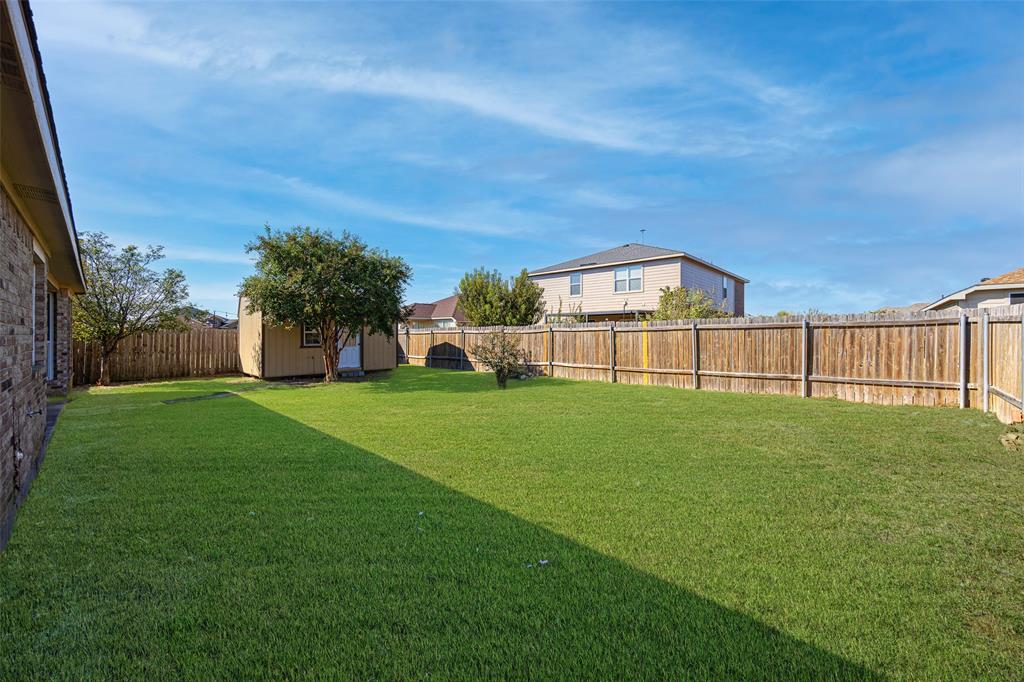 324 Meadow Ridge Drive Anna, TX 75409 - Photo 29 of 32 Large backyard with storage shed