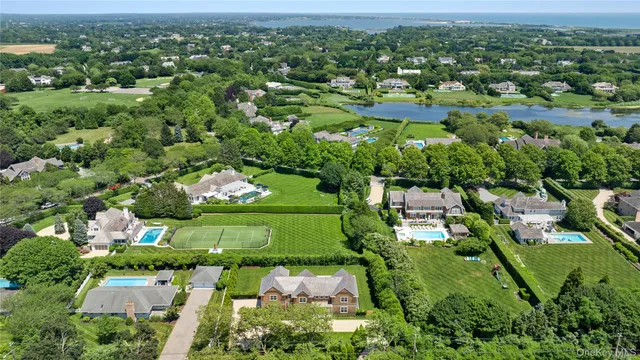 an aerial view of multiple house