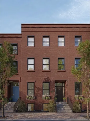 a front view of a building