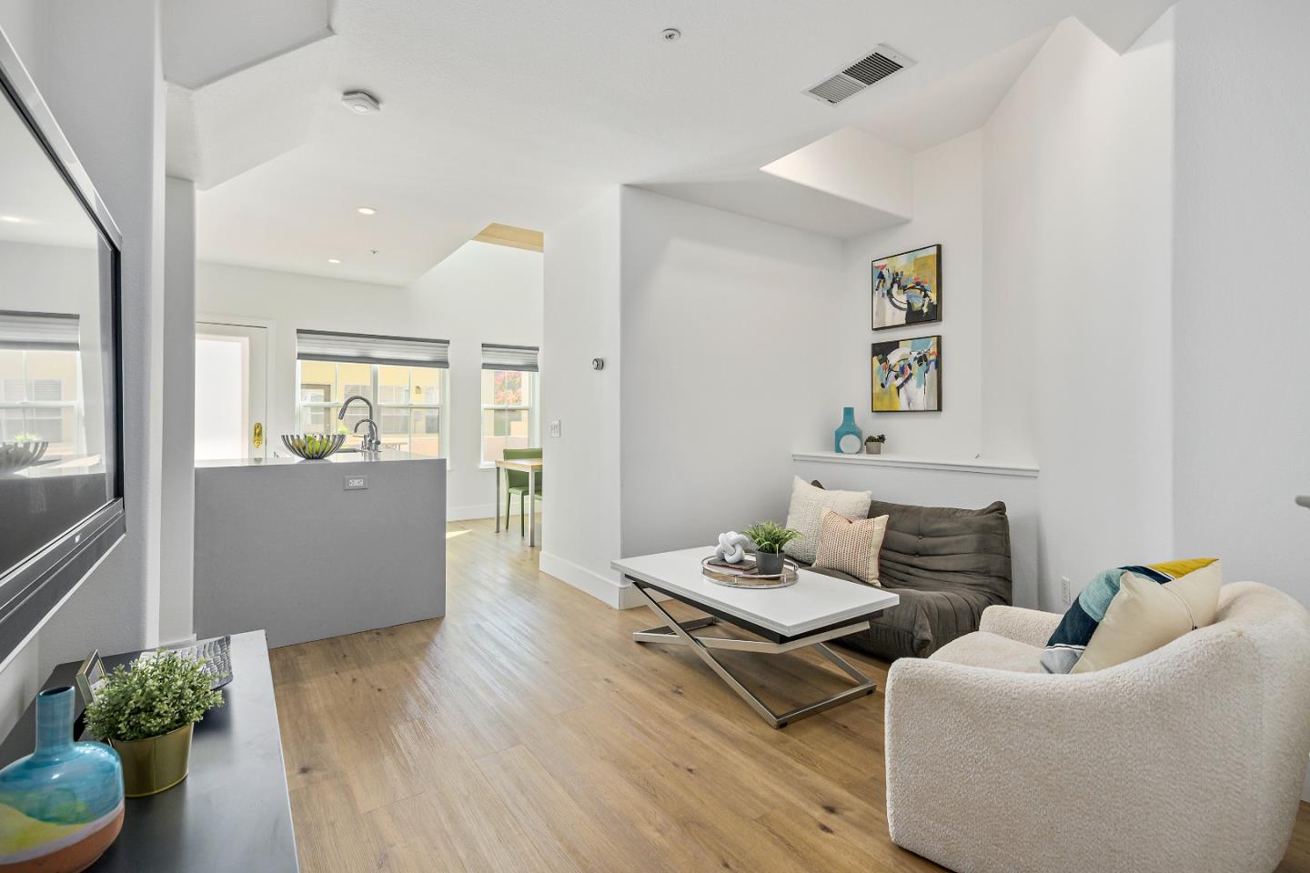 135 Pacchetti Way Mountain View, CA 94040 - Photo 6 of 27 a living room with furniture and wooden floor