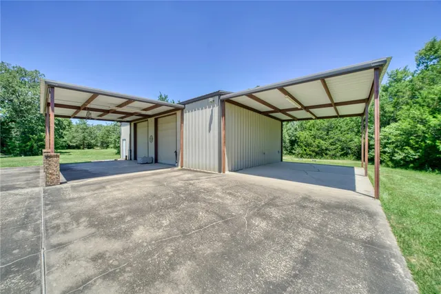 a view of a backyard of a house