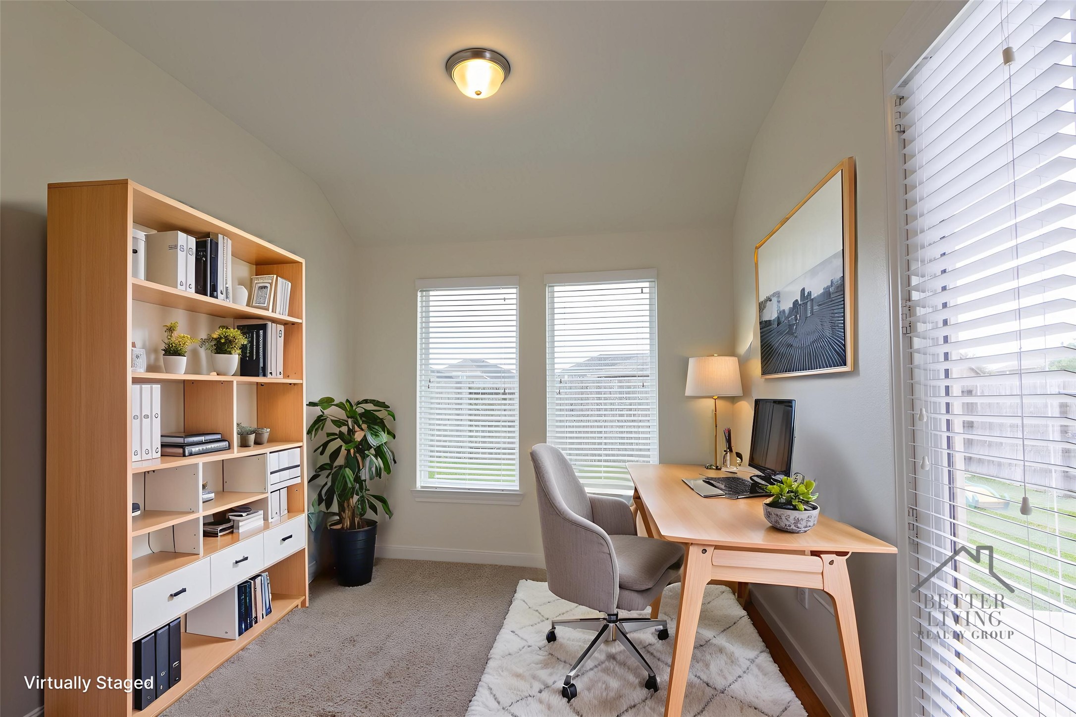 2312 Jessamine Heights Lane Pearland, TX 77089 - Photo 18 of 49 a view of a workspace with furniture and a window