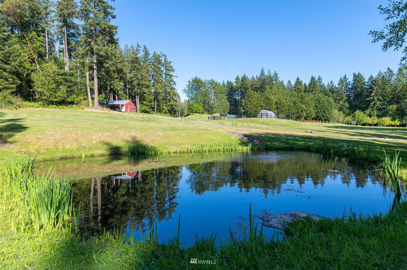 17510 88th Street Southwest Longbranch, WA 98351 - Photo 37 of 40 a view of a lake with a yard and large trees