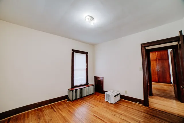 an empty room with window