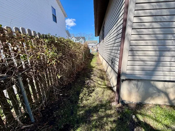 a view of a wooden door of a building