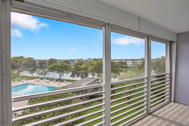 a view of a city from a balcony