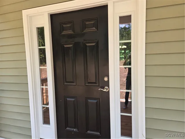 a view of front door