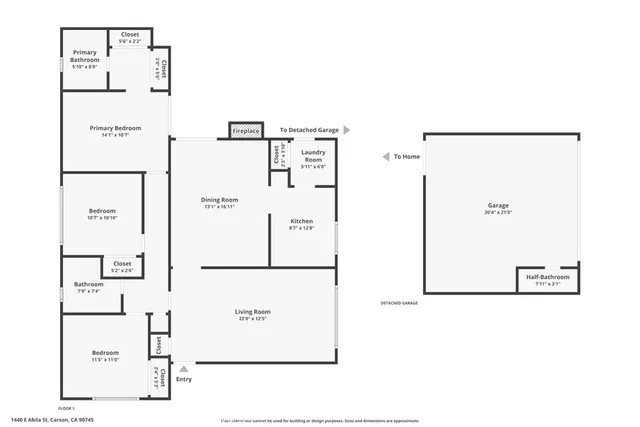 $955,000 | 1440 East Abila Street, Carson, CA 90745