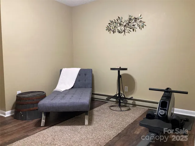 a view of workspace with a couch