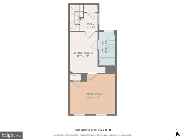 a view of a living room with a bathroom