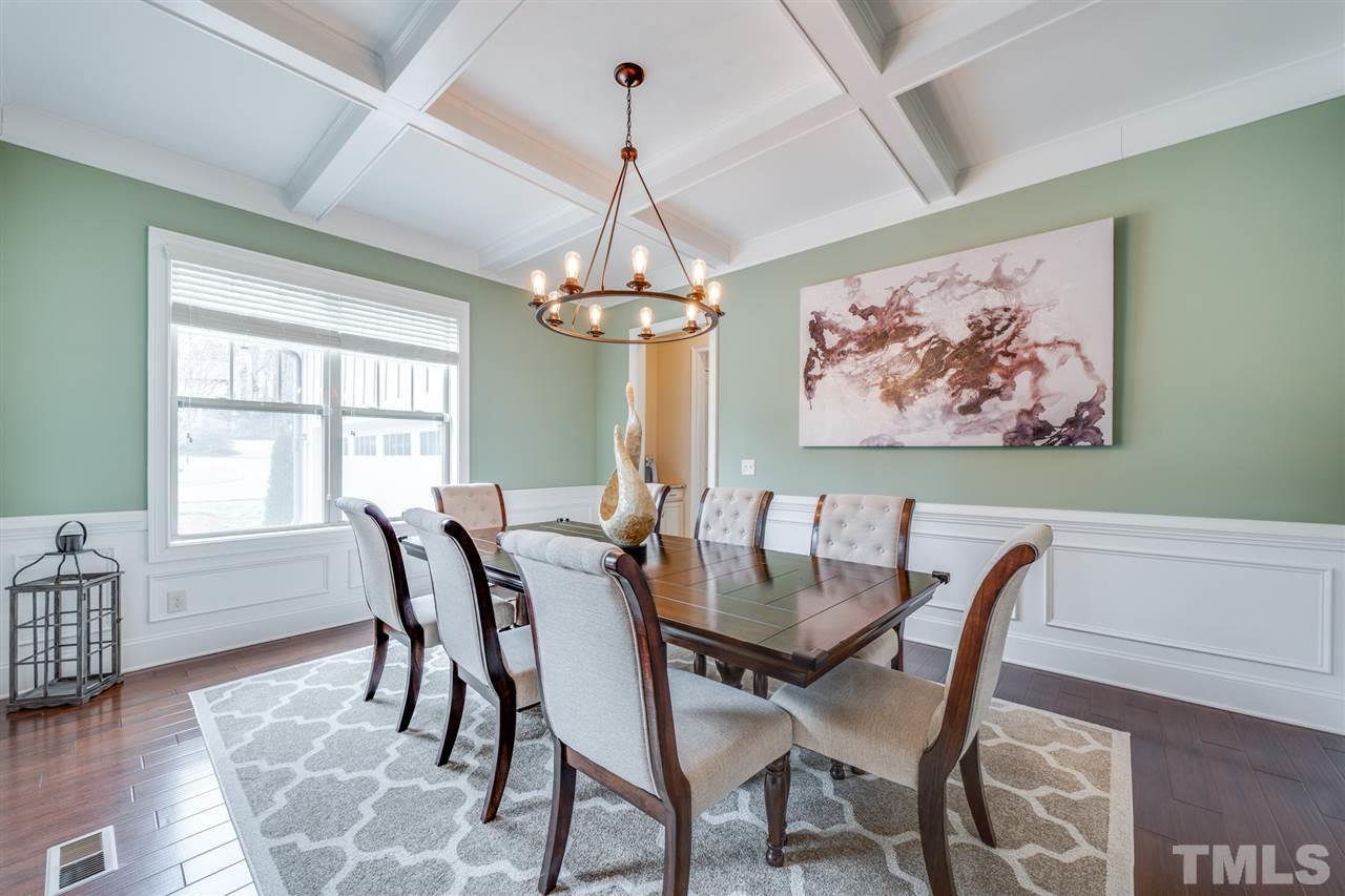 2212 Big Lake Court Raleigh, NC 27607 - Photo 5 of 30 Bright light and coffered ceilings. Butler's pantry leads to kitchen.