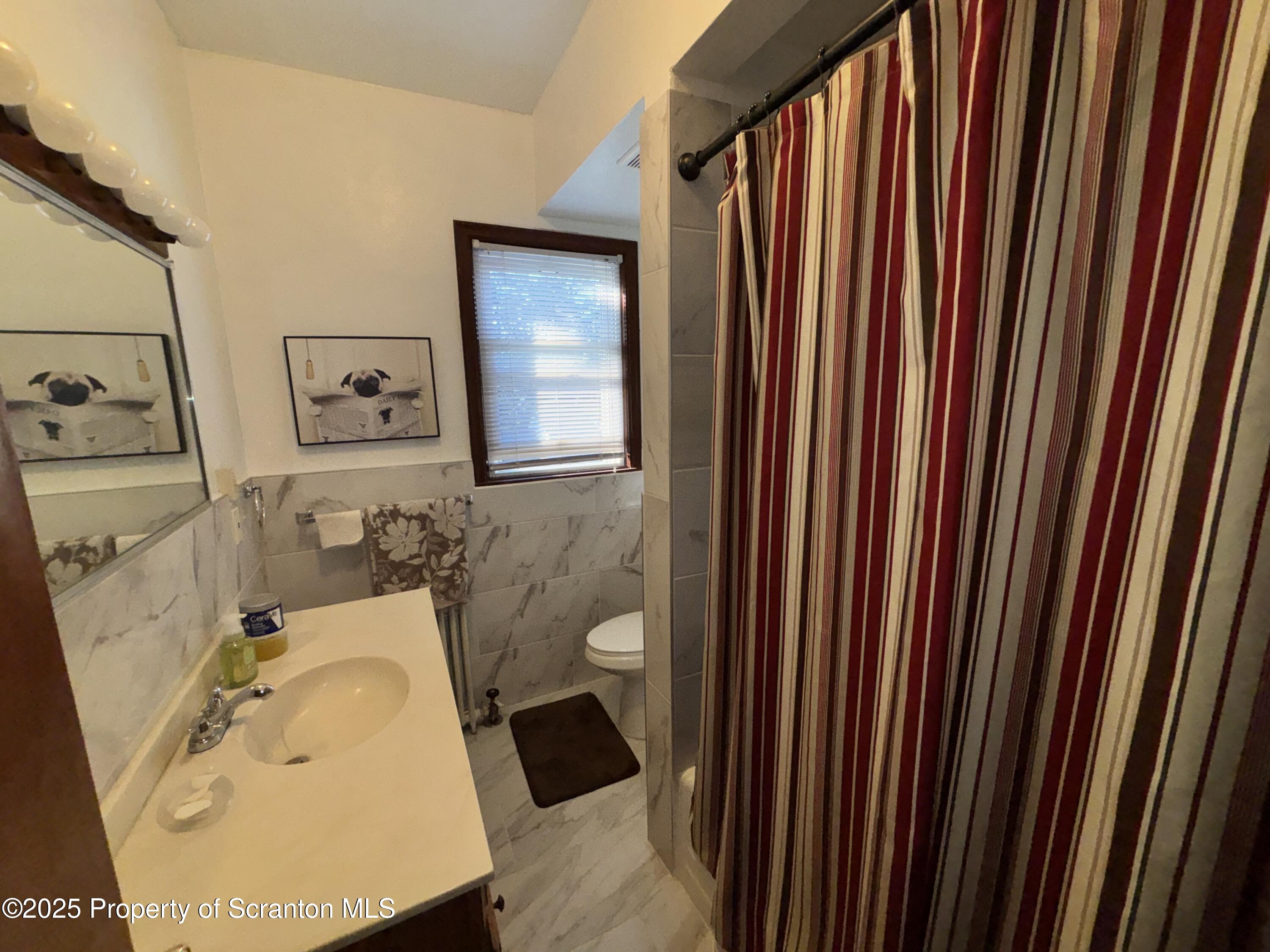 719 Saginaw Street Scranton, PA 18505 - Photo 14 of 23 a bathroom with a sink toilet and mirror