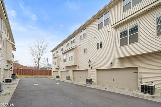 a view of a street with building