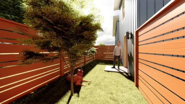 a view of outdoor space with seating area