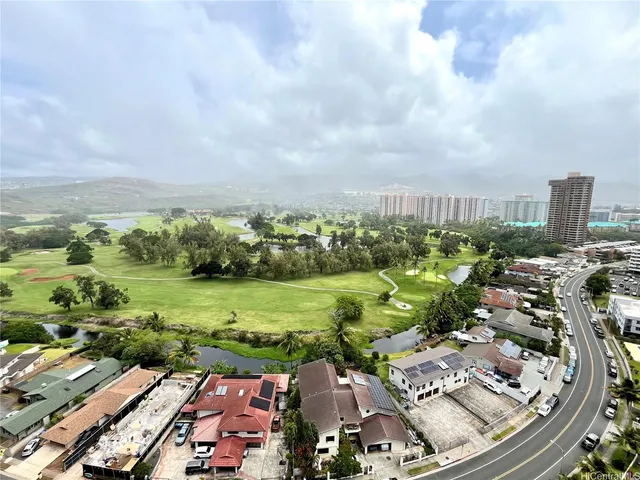an aerial view of multiple house