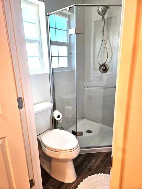 4884 Avenida Del Sol Joshua Tree, CA 92252 - Photo 35 of 66 a bathroom with a toilet and a shower