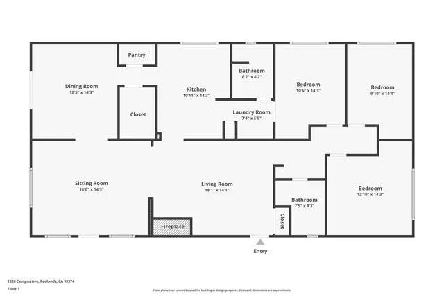 $649,900 | 1326 Campus, Redlands, CA 92374