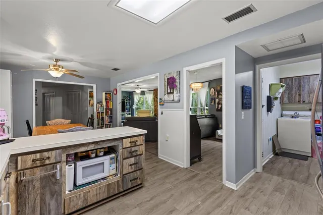 a room with storage and utility