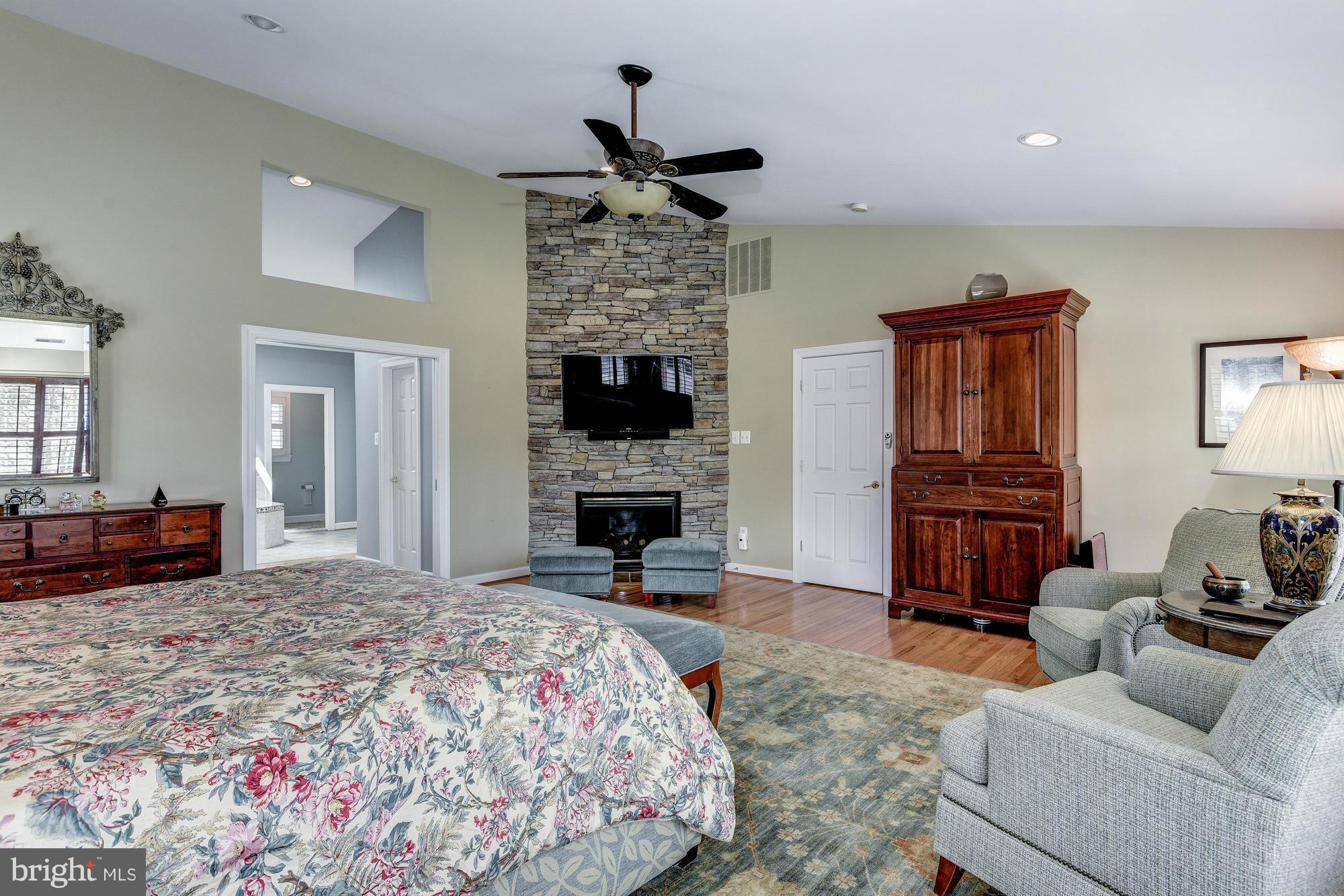 5405 Burling Road Bethesda, MD 20814 - Photo 14 of 30 Master Bedroom with Fireplace