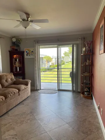 a view of a lake with a big yard