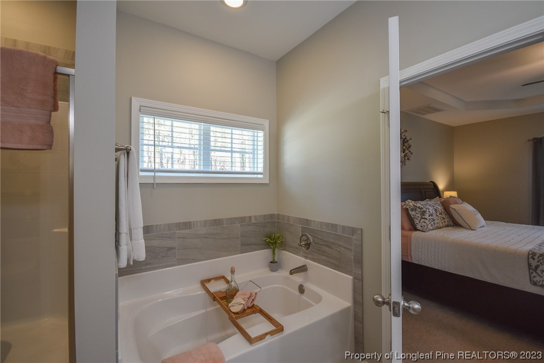 515 Bristling Pine Road Carthage, NC 28327 - Photo 29 of 40 a bathroom with a tub sink and mirror