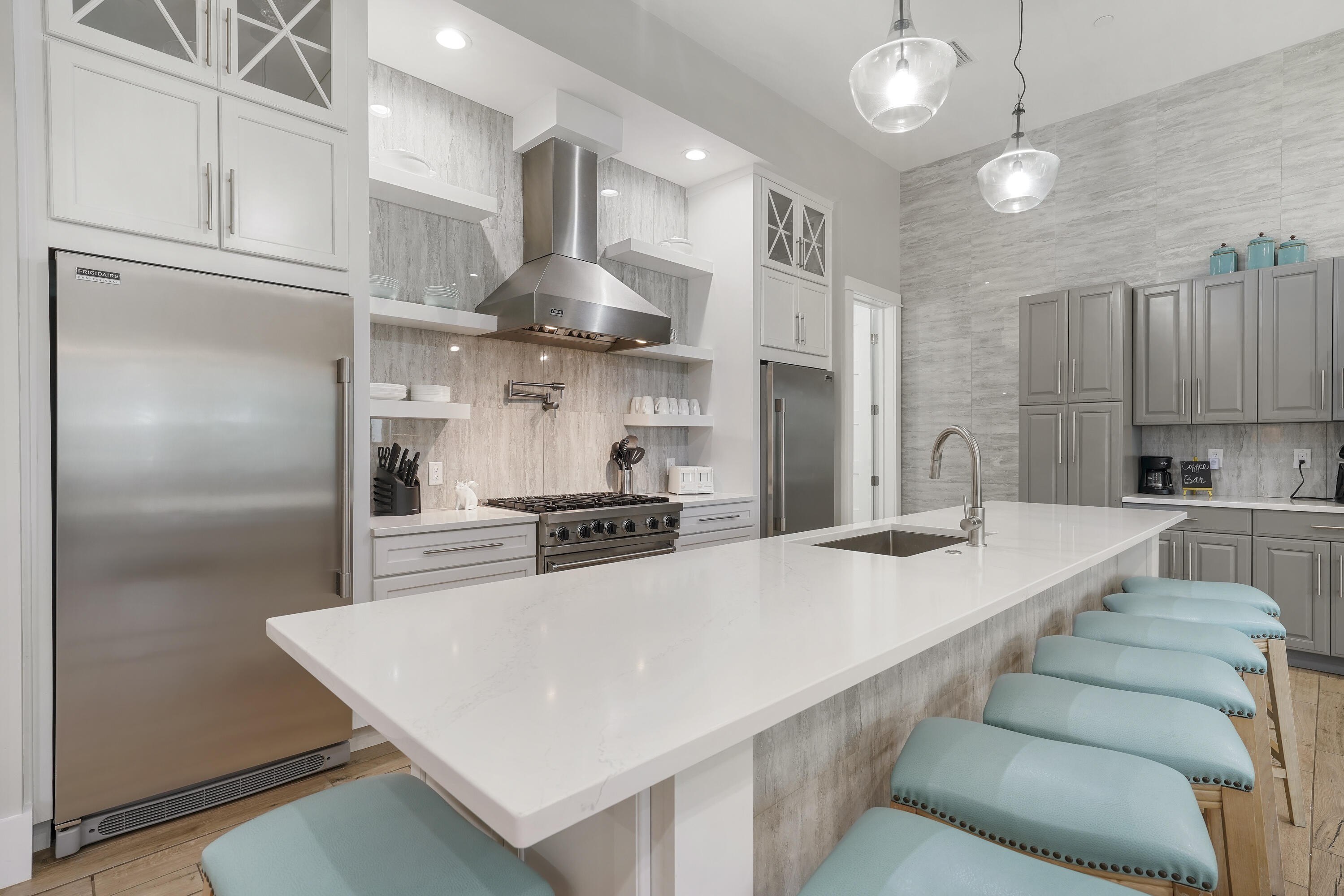 10 Walton Drive Miramar Beach, FL 32550 - Photo 24 of 80 a kitchen with stainless steel appliances a refrigerator a sink a stove and white cabinets