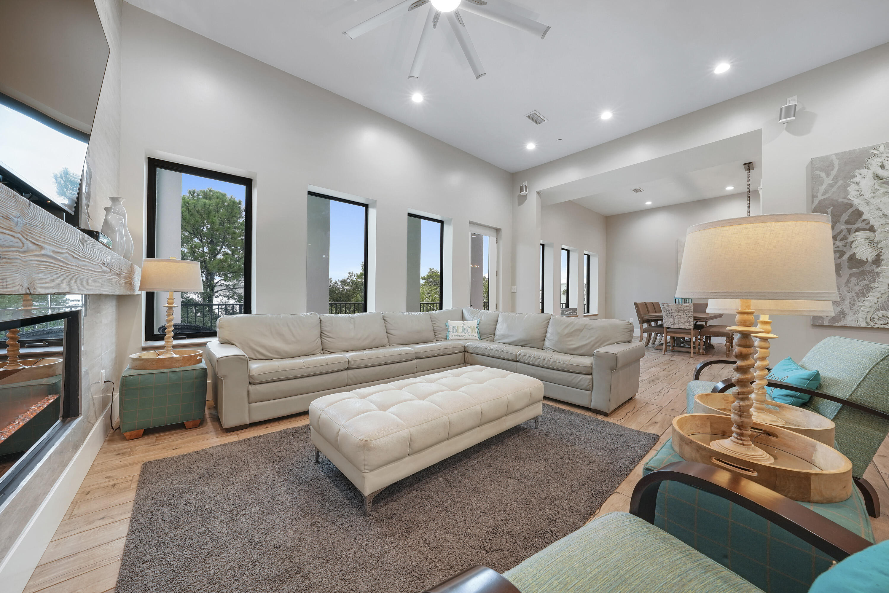 10 Walton Drive Miramar Beach, FL 32550 - Photo 34 of 80 a living room with furniture and a fireplace