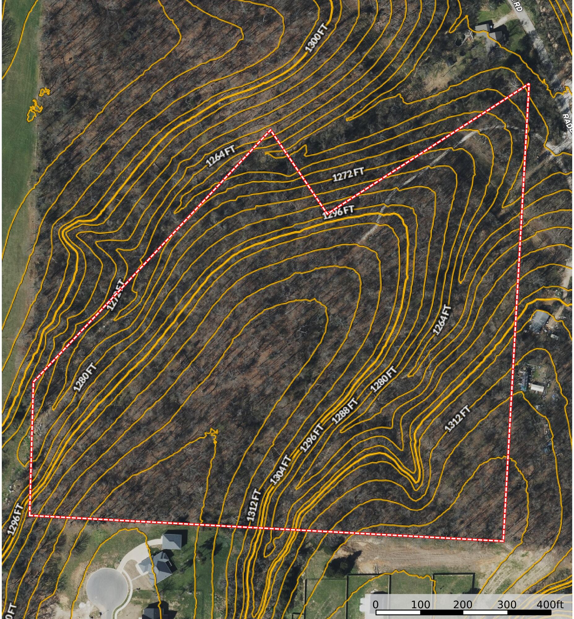 0 Rader Road Rogers, AR 72756 - Photo 15 of 15 Rader Road plat map 18acs contour