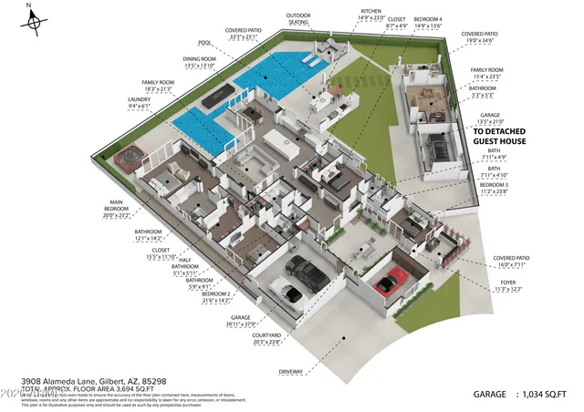 $2,150,000 | 3908 East Alameda Lane, Gilbert, AZ 85298