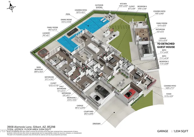 $2,150,000 | 3908 East Alameda Lane, Gilbert, AZ 85298