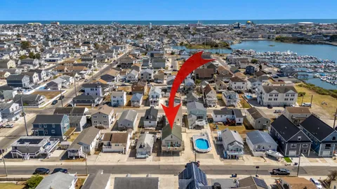 an aerial view of multiple house