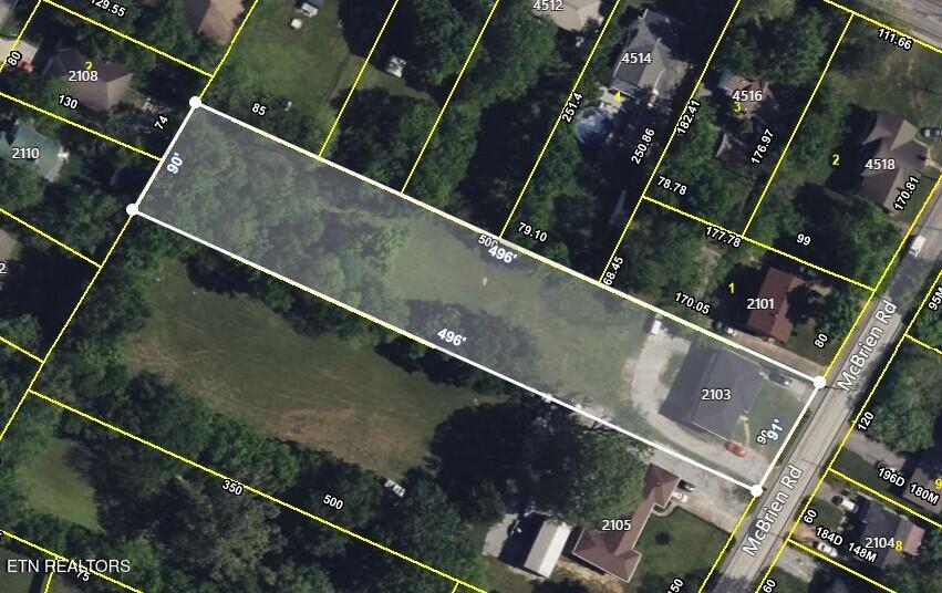 2103 McBrien Road, Unit A & B Chattanooga, TN 37412 - Photo 4 of 39 Est Lot lines - 2103 McBrien